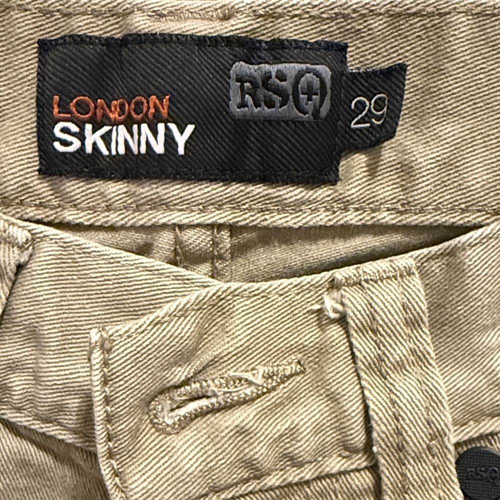 RSQ Men's Khaki Jean Shorts - Picture 2 of 5